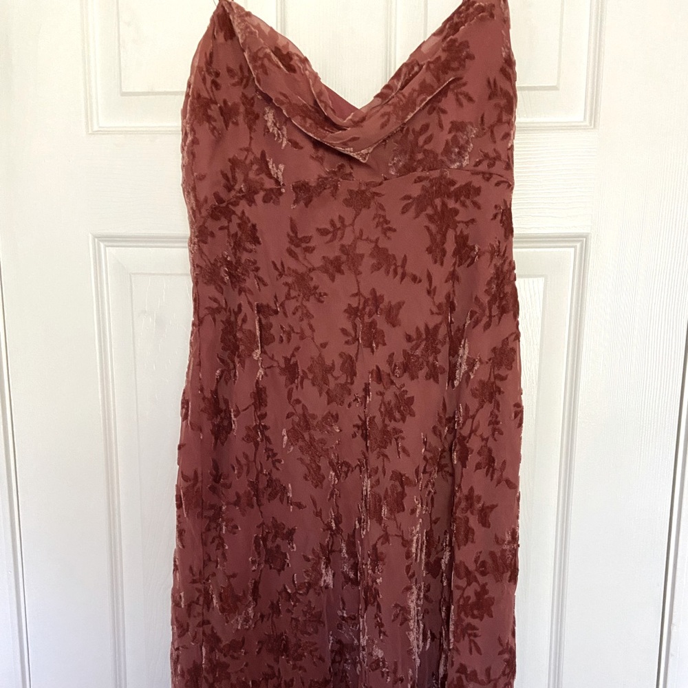 Jenny Yoo Rory Velvet Dress in English Rose